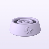 Comedero Lento de Goma para Mascotas con Base Inclinable Ponderada, Borde Suave, Grado Alimenticio, Ayuda a la Digestión, Evita Derrames para Perros (Sin Dropshipping)