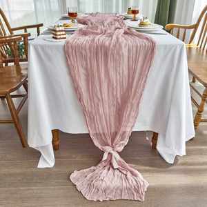 Chiffon de gaze rose 10 pieds, décoration rustique de printemps et de Pâques, chemin de table en gaze lavande pour douche nuptiale - Product Image 3