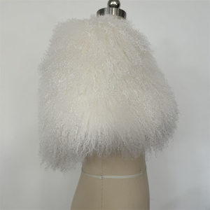 Chaqueta de Mujer de Lujo, Nueva Colección 2026, Chaqueta Corta de Piel de Cordero, Bolero de Piel de Oveja Mongol Auténtica - Product Image 4