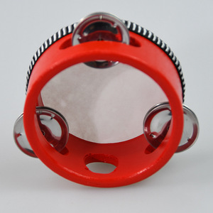 Wholesale Tambourine 10 Inch <b>Drum</b> Handheld Percussion Education Musical Dance Tambourine Jingles Double Row for Church Party - Product Image 3