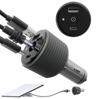 Adaptor Pemantik Rokok Mobil Starmini 2/3-in-1 Starlink Laris Manis, Konverter Step-Up DC 12V ke 24V 80W QC3.0 ODM/OEM