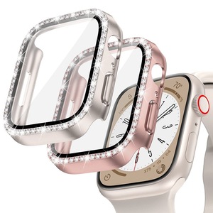 Mode strass étanche étui de <span class=keywords><strong>protection</strong></span> complet PC avec Film de verre trempé pour <span class=keywords><strong>Apple</strong></span> <span class=keywords><strong>Watch</strong></span> 8 <span class=keywords><strong>7</strong></span> iwath housse de <span class=keywords><strong>Protection</strong></span> - Product Image 1