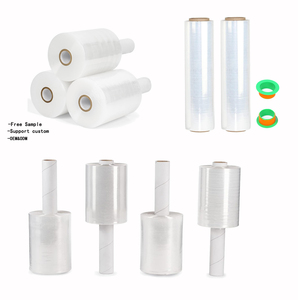 Wholesale Stretch Film Wrapping Roll Stretch Clear <strong>Black</strong> <strong>Wrap</strong> Roll Mini Stretch <strong>Wrap</strong> Film Lldpe Binding <strong>Wrap</strong> With Plastic Handle - Product Image 2