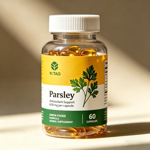 Capsules de soutien antioxydant à la persil – 650 mg par capsule, formule Green Foods, complément alimentaire à base de plantes, 60 unités - Product Image 3