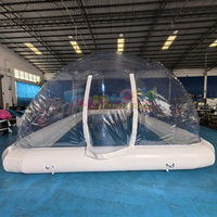 Couverture de piscine gonflable transparente de qualité supérieure pour usage commercial, certifiée CE, en PVC, construction durable, garantie 1 an