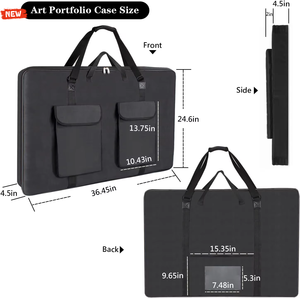 <span class=keywords><strong>Zaino</strong></span> per Artisti Rinforzato Nero con Tracolla Morbida per Conservazione <span class=keywords><strong>di</strong></span> Opere d'Arte, Materiali da Disegno e Poster - Product Image 3