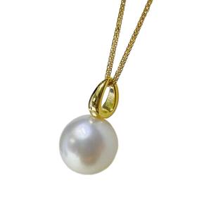 WENCHI 10181 31350 DIY <b>Pearl</b> Accessories S925 <b>Silver</b> Pendant with Smooth Jade <b>Necklace</b> 9-13mm Round Beads Empty Stand Elegant - Product Image 5