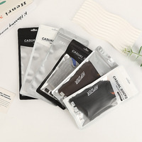 Sacs d'emballage personnalisés pour chaussettes, sacs Ziplock mats, sacs de rangement pour sous-vêtements, sacs d'emballage universels, sacs d'emballage en stock