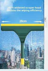 Commercio all'ingrosso manico in plastica retrattile doppio lato asta di vetro raschietto per finestre strumento di pulizia e tergicristallo - Product Image 5