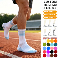 Nouvelles chaussettes de sport personnalisées pour hommes, chaussettes de sport en coton, chaussettes de course à pied avec logo de marque, vente en gros