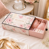 Boîte cadeau pliable personnalisée de style tiroir, adaptée aux sous-vêtements pour femmes, pyjamas, écharpes, chaussettes, boîtes d'emballage pour écharpes