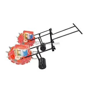 New type hand push two row peanut seeds planting machine multi row manual corn seeder machine