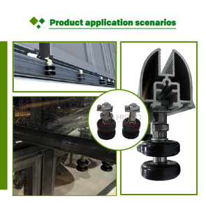 Juego de polea de vidrio para puertas y ventanas corredizas para balcón, percha para ruedas - Product Image 3