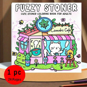 Libro <span class=keywords><strong>da</strong></span> colorare per <span class=keywords><strong>adulti</strong></span> Fuzzy Stoner con 24 pagine rilassanti con scene di simpatici bar gatti, divertente e creativo per alleviare lo stress e favorire il relax - Product Image 1