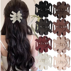 Pince à cheveux élégante en plastique <span class=keywords><strong>motif</strong></span> pieuvre à huit griffes pour chignon ou <span class=keywords><strong>coiffure</strong></span> mi-attachée - Product Image 1