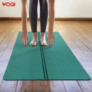 Tapis de yoga Woqi, épaisseur 3 mm, matériau TPE, vert paon, rectangle, tapis d'exercice de fitness - Product Image 2