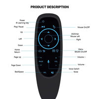 Télécommande vocale G10S PRO BT 2.4G avec souris aérienne sans fil BT5.0, gyroscope, télécommande intelligente rétroéclairée pour Android TV Box