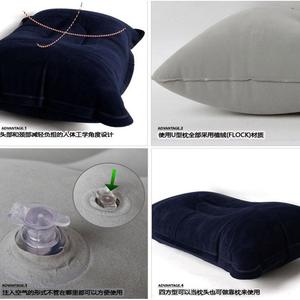 Coussin gonflable carré floqué 28x28x14cm pour le voyage et le camping avec valve d'air intégrée - Product Image 1