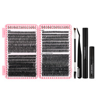 Vente chaude Premium Cross-Border DIY Full Strip Cils Épais Single Cluster avec 640 Segments D-Curve Faux Cils Livre