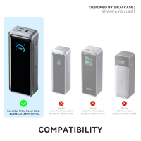 Étui en silicone SIKAI pour batterie externe Anker 300W A110A, housse de protection résistante aux rayures, antichoc, antidérapante, manchon souple