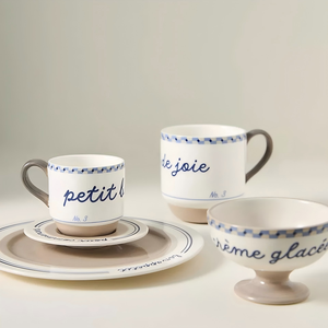 Đa năng New Arrival hai-tone màu Decal Châu Âu Bộ đồ ăn Dinning Tấm đặt gốm đồ ăn cho nhà hàng - Product Image 1