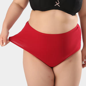 Braguitas de Encaje Sexy para Mujer, Talla Grande, Color Rojo, Algodón Puro, Tejido Sin Costuras, Estilo Bikini, Suministro ODM, 2025 - Product Image 6