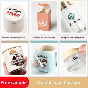 Autocollants 3D personnalisés en vinyle cristal auto-adhésif avec <span class=keywords><strong>impression</strong></span> UV par transfert pour la personnalisation de logos de cadeaux et d'annonces publicitaires - Product Image 2