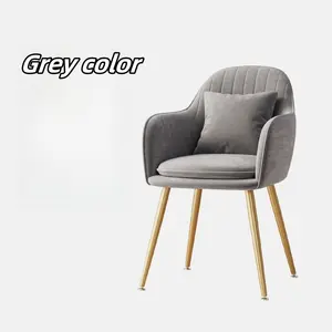 Home Furniture Nordic Light Luxury Modern Design Upholstered Soft Fabric Velvet Restaurant Dining Room Chairs For Restaurant