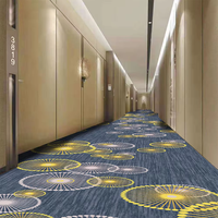 Rouleau de tapis de casino en PP tissé lavable de grande taille avec logo personnalisé abstrait imprimé haute définition pour chambre d'hôtel couloir usage domestique