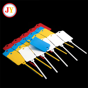 100 Etiquetas Colgantes de PVC Reutilizables, Etiquetas de Plástico en Blanco con <span class=keywords><strong>Cinta</strong></span> de Sellado Dentada, Etiquetas Impermeables Autoblocantes <span class=keywords><strong>para</strong></span> <span class=keywords><strong>Llaves</strong></span> de Coche - Product Image 2