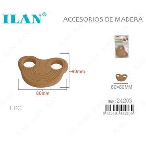 Accessorio in legno ILAN 60x80mm per lavori artigianali - Product Image 1