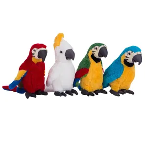 Lifelike Parrot Plush Toys Soft Simulation Psittacidae Macaw Stuffed Toy Cute Wild Animals Birds Dolls Children Kids Gift