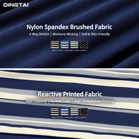 Ensemble de Pilates Dingtai Color Block en tissu brossé pour femme, comprenant un haut rembourré à manches longues et un pantalon large, avec effet ventre plat et évacuation de l'humidité