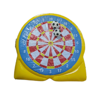 Cible de jeu gonflable double face pour fléchettes et football, ensemble de jeu interactif pour enfants, idéal pour l'extérieur, la cour, la pelouse, les fêtes de famille et les carnavals