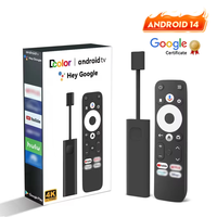 TOP DCOLOR GD1 pour GOOGLE CERTIFIED tv stick Android 14 S905Y4-B meilleur dongle TV 2 Go + 16 Go 4k Android TV prix de gros d'usine