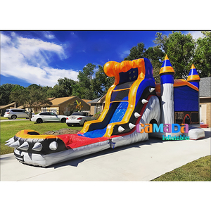 Rocker Volcano Theme Casa de rebote inflable al aire libre de tamaño personalizado y tobogán acuático <span class=keywords><strong>Tobogan</strong></span> Gonflabil Parque acuático comercial - Product Image 1
