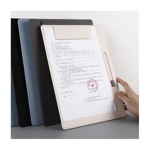 High Quality Pu Leather Menu Cover Restaurant Menu Folder With Pen Holder Magnetic Menu Holder