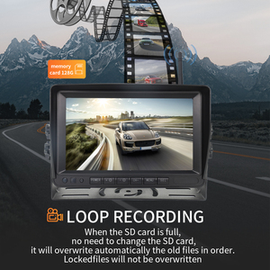 RV yarı kutu kamyon römork araç izleme sistemi kamera 2 bölünmüş ekran için 7 inç monitör ve <span class=keywords><strong>DVR</strong></span> ile araç kamerası konut - Product Image 2