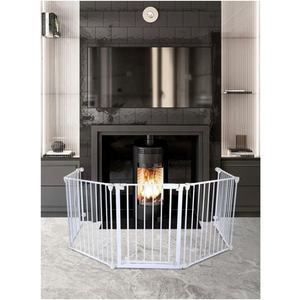 Barrière de sécurité pour chiens et animaux de compagnie à usage intérieur, ensemble multifonctionnel pour portes, escaliers, entrées, cheminée, en métal, parc pour bébé pliable 3 en 1 - Product Image 3