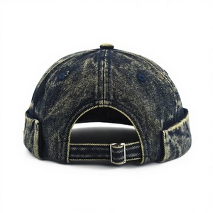 Gorro de Mezclilla con Estampado Tie-Dye Retro de Buena Calidad, con Flecos y Borde Deshilachado, Estilo Casual, Transpirable, para Uso Diario - Product Image 3