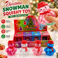 Jouet Squishy Bonhomme de Neige de Noël Mignon à Remontée Lente Anti-Stress, Jouet Fidget, Coffret Cadeau de Fêtes pour Enfants, Idéal pour Faveur de Fête, Vente en Gros