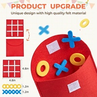 Geburtstags feier begünstigt einfach zu lagern Hochwertiges Filz material Mini Tic Tac Toe Brettspiel Party Geschenk für Kinder 4-8 Jahre