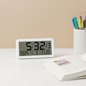 <span class=keywords><strong>Reloj</strong></span> Despertador Digital Delgado con Calendario, Función de Snooze, Fecha, Semana, Pantalla LCD Grande, para Pared o Escritorio, Ideal para Niños y Estudiantes - Product Image 4