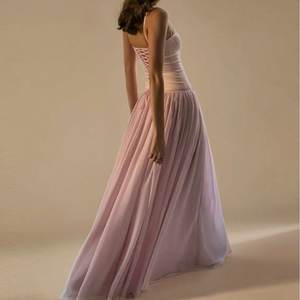 Op maat gemaakte groothandel zomermode elegante dames elegante mouwloze vrouwen corset chiffon maxi jurk - Product Image 2