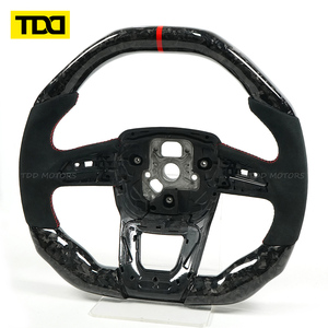 Volant en fibre de carbone véritable forgé TDD pour Lamborghini Urus Huracan LP670, dessus et dessous plats, personnalisable - Product Image 1