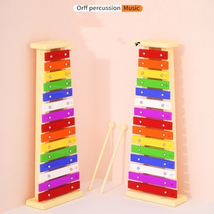 Xylophone Glockenspiel en métal arc-en-ciel à 15 tons avec maillets, instrument de percussion Orff, jouet musical éducatif précoce pour enfants - Product Image 2