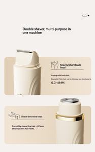 Rasoir électrique 2-en-1 pour <span class=keywords><strong>femme</strong></span>, épilateur indolore, <span class=keywords><strong>tondeuse</strong></span> corporelle pour maillot, nez, sourcils, barbe, bras et maillot - Product Image 4