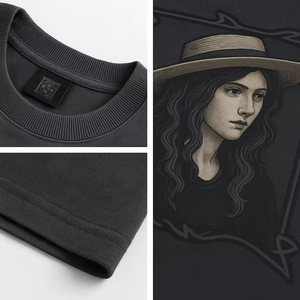 T-shirt graphique vintage en coton biologique écologique pour homme, style hip-hop, épaules tombantes, 100% coton, streetwear premium - Product Image 4