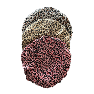 Bonnets réversibles en satin de créateur ajustables personnalisés, couvre-cheveux de bain à double couche, chapeau de bain élastique pour femmes - Product Image 2