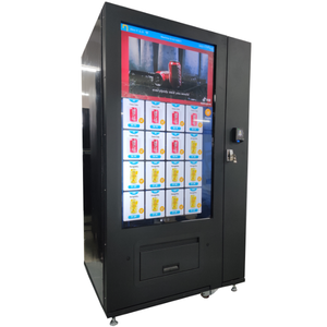 Cho phòng tập thể dục màu đen 55 'inch màn hình cảm ứng thang máy Combo sữa lắc salad sẵn sàng bữa ăn nhẹ và năng lượng uống Máy bán hàng tự động - Product Image 1